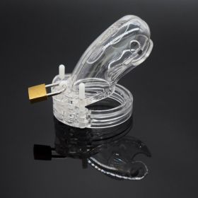 Men's New Chastity Lock Toy (Option: Transparent color-Short)