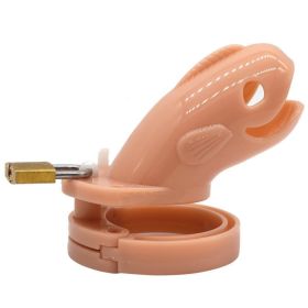 Men's New Chastity Lock Toy (Option: Skin color-Short)