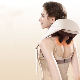 Smart High Endurance Neck Massager Trapezius Relaxation (Option: Beige brown-USB)